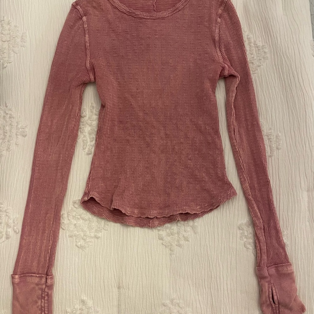 Altar’d State Women's Pink Long Sleeve Top